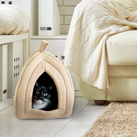 PETMAKER (Tano) Cama para mascotas de gato, Igloo- Suave interior cubierta tienda / casa para gatos, gatitos y mascotas pequeñas con cojín extraíble - BESTMASCOTA.COM