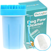 Limpiador de patas y cepillo de aseo para mascotas 2 en 1 extragrande – Limpiador de patas de mascotas portátil con toalla, suave limpiador de pies de silicona para perros y gatos con patas de perro - BESTMASCOTA.COM