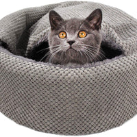 Winsterch - Cama para gatos, lavable, cálida, redonda, suave, sofá para mascotas, cama para gatos, camas para mascotas pequeñas - BESTMASCOTA.COM