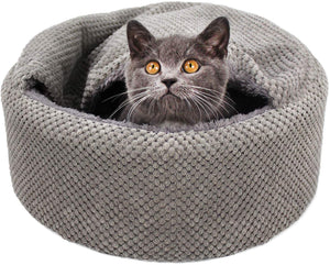 Winsterch - Cama para gatos, lavable, cálida, redonda, suave, sofá para mascotas, cama para gatos, camas para mascotas pequeñas - BESTMASCOTA.COM