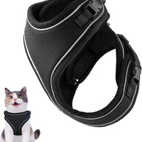 Mudinpet Arnés para gato, a prueba de escape, arnés de malla para chaleco de gato, ajustable, reflectante, cómodo, arnés de pecho suave para gato - BESTMASCOTA.COM