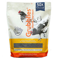 Grubblies World Harvest - 1 lb. - Obtén 50 veces más de calcio que gusanos de comida, sin OMG, un aperitivo diario para tratar tus pollos, 100% natural y secado al horno para gallinas felices y saludables. - BESTMASCOTA.COM