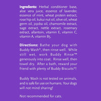 Acondicionador para perros Buddy Rinse Lavanda y menta - BESTMASCOTA.COM