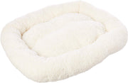 Long Rich HCT ERE-001 Super Soft Sherpa Crate Cushion Dog and Pet Bed, White, By Happycare Textiles - BESTMASCOTA.COM