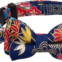Gyapet Collar para gatos y mascotas Romper con timbre Bowtie Floral lazo desmontable ajustable de seguridad cachorro - BESTMASCOTA.COM