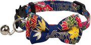 Gyapet Collar para gatos y mascotas Romper con timbre Bowtie Floral lazo desmontable ajustable de seguridad cachorro - BESTMASCOTA.COM