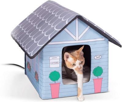 K&H Pet Products Casa para gatitos al aire libre, refugio aislado para gatos (calentado o sin calefacción) - BESTMASCOTA.COM