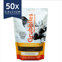 Grubblies World Harvest - 1 lb. - Obtén 50 veces más de calcio que gusanos de comida, sin OMG, un aperitivo diario para tratar tus pollos, 100% natural y secado al horno para gallinas felices y saludables. - BESTMASCOTA.COM