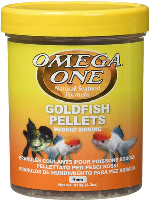 Omega One - Pellets de pez dorado, hundimiento, 0.157 in, pellets medianos - BESTMASCOTA.COM