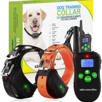 k9konnection Entrenamiento del perro collar con mando a distancia – 100% impermeable y recargable con 4 modos (vibración, pitido de choque, Light & Mascotas.) – Fits Pequeño, Mediano o Grande Perros – La mejor para 1 o 2 Perros - BESTMASCOTA.COM