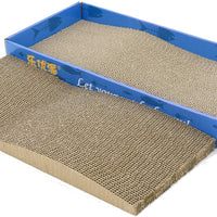Rascador 2 en 1 para gatos con punta de gato, almohadilla y tabla, dos paquetes en un paquete de bandeja, juguete para gatitos, ahorro de espacio y eficiente, fácil de limpiar y rellenar. - BESTMASCOTA.COM