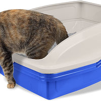 Van Ness CP5 Sifting Cat Pan/Litter Box with Frame, Blue/Gray - BESTMASCOTA.COM