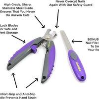 Profesional Pet Nail Clipper y recortador por hertzko – adecuado para a mediano y grande Perros y Gatos – Incluye Seguridad Guardia para evitar overcutting – de Bono. La última intervensión Nail File included. - BESTMASCOTA.COM