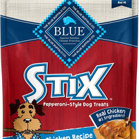 Blue Buffalo Stix Soft Moist Dog Treats Pepperoni Style - BESTMASCOTA.COM