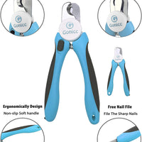 Cortaúñas y recortadores para mascotas de gónicc para perros y gatos, con protección de seguridad para evitar cortes excesivos, lima de uñas gratuita, cuchilla afilada, herramienta profesional de aseo para perros grandes y pequeños - BESTMASCOTA.COM