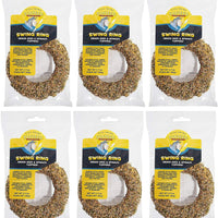 Sun Seed 6 unidades de anillos oscilantes para pájaros y golosinas en uno, 2.11 onzas cada uno, para parakeets, Canarias y Finches - BESTMASCOTA.COM
