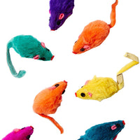 Gepoetry Caja de 60 Zanies piel real Rattling Rainbow Mice en caja de queso - BESTMASCOTA.COM