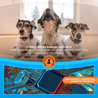 Smart recargable collar de corteza humana – anti ladridos collares de perro con vibración de pitido, sin daño, 5 niveles de sensibilidad – ajustable para perros grandes, medianos o pequeños – Smart Q9 dispositivo de control de corteza - BESTMASCOTA.COM