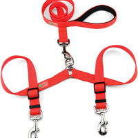 DCbark - Correa doble para perro sin enredos, longitud ajustable sin enredos, con asa acolchada cómoda para 2 perros - BESTMASCOTA.COM