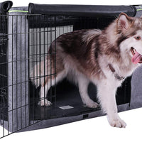 Petsfit Durable Double Door Polyester Dog Crate Cover with Mesh Window - BESTMASCOTA.COM