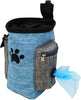 Bolsa de regalo para perros, bolsa de regalo para perros pequeños a grandes, fácil de transportar juguetes para mascotas, kibble, golosinas, dispensador integrado de bolsas de caca – azul - BESTMASCOTA.COM