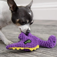 GoDog Dinos Bruto con tecnología de protección para masticar juguete para perro, Mini, morado - BESTMASCOTA.COM