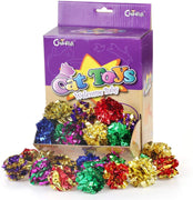 Juguete de bolas de Mylar juguete de gato brillante arrugado bola gatito agrietado ligero Play varios colores - BESTMASCOTA.COM