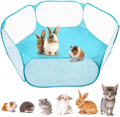 PrimePets - Playpen de animales pequeños, impermeable, para uso al aire libre/interior, valla de ejercicio abierta, carpa CC para conejos, hámster - BESTMASCOTA.COM