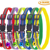 Tondwin - Collar para gato (nailon suave, reflectante, con campana, ajustable, para cachorros de perros pequeños - BESTMASCOTA.COM
