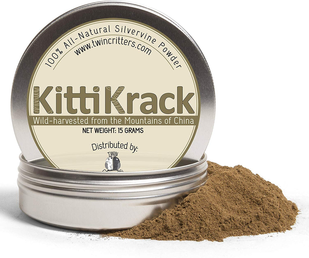 kittikrack: orgánico plata Vine Catnip para gatos y gatitos por individual Critters | 100%, Natural silvervine en polvo (15 gramos) | Wild cosechado con sin aditivos o conservantes - BESTMASCOTA.COM