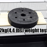 Madera Natural Soporte Plataforma 6" "x12 para hamster ratones Chinchilla Ardilla, animales pequeños Habitat Toy HM-10 - BESTMASCOTA.COM