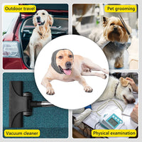 Funda para orejas de perro, orejeras de perro para baño y secado y aseo con capucha para protección contra el ruido, alivio de la ansiedad, calmante, cuello y oídos, para perros y gatos
