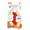 Nylabone Dura Hueso doble masticable, sabor tocino, Rojo - BESTMASCOTA.COM