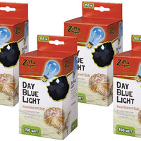 Zilla - Bombilla incandescente para reptiles (150 W, 4 unidades), color azul - BESTMASCOTA.COM