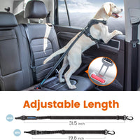 Correa de seguridad para perro IOKHEIRA 3 en 1, multifuncional, para mascotas, con cierre de gancho y hebilla para cinturón de seguridad, mosquetón giratorio de aluminio - BESTMASCOTA.COM