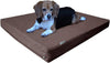 Dogbed4less Cama para perro de espuma viscoelástica prémium, ortopédica, forro impermeable, funda de tela vaquera duradera lavable y funda exterior de segunda calidad, 7 tamaños, color marrón - BESTMASCOTA.COM