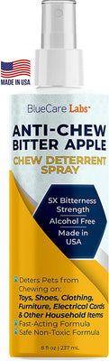 BlueCare Labs - Spray de manzana amarga para perros, antimasticar, para evitar morder y masticar para perros y gatos, espray de tratamiento disuasivo, libre de alcohol y no tóxico para masticar - BESTMASCOTA.COM