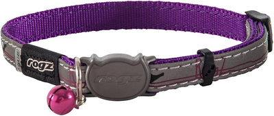 Rogz cb08-e reflectante cuello de gato, talla única), color morado - BESTMASCOTA.COM