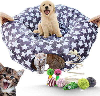 HappyPets - Túnel para gatos con forma de canasta de juguete (8 unidades) - BESTMASCOTA.COM