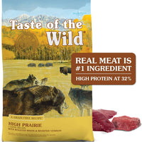 Comida seca para perros de Taste of the Wild High Prairie sin granos tostado Bisonte & Venison - BESTMASCOTA.COM