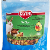 Kaytee Fiesta Yogurt Dipped Treats Tropical Fruit And Yogurt Mix para animales pequeños, bolsa de 3.5 oz - BESTMASCOTA.COM