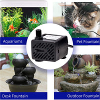 ILEBYGO 50 GPH 3W Mini bomba de agua sumergible para acuarios, tanque de peces, bombas para hacer ondas, estanque, fuente, hidropónica - BESTMASCOTA.COM