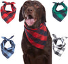 Odi Style Buffalo Bandana para perro, 4 unidades, pañuelos de algodón, pañuelos, pañuelos, baberos triangulares, accesorios para perros pequeños, medianos, grandes, cachorros, mascotas, negro y blanco, rojo, verde, azul y azul marino - BESTMASCOTA.COM