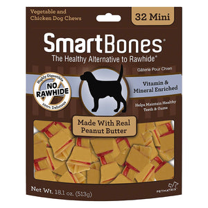 smartbones Mini mantequilla de maní masticables de perro - BESTMASCOTA.COM