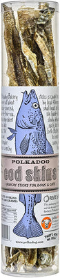 Polka Dog Bakery Cod Skins All Nautral Dog Treats Tube. Snacks are Made in USA - BESTMASCOTA.COM