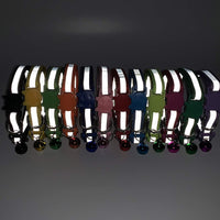 PACCOMFET Collar de gato de nailon reflectante con campana, 12 unidades, multicolor, seguro y duradero - BESTMASCOTA.COM