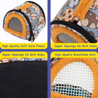 CROWNY - Bolsa transportadora de hámster con correa transpirable y portátil para hámster, erizo, ardilla ratones, ratas, azucarera, etc., Dibujos animados a - BESTMASCOTA.COM