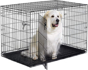 Jaula de metal para perros, con puerta simple o doble, plegable de New World - BESTMASCOTA.COM