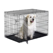 Jaula de metal para perros, con puerta simple o doble, plegable de New World - BESTMASCOTA.COM