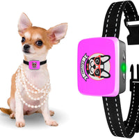 Collar pequeño para perro recargable, antiladridos para perros pequeños – el más pequeño más humano para dejar de ladrar – el collar de entrenamiento de perro sin corteza de choque impermeable – Dispositivo seguro de control de corteza para mascotas - BESTMASCOTA.COM
